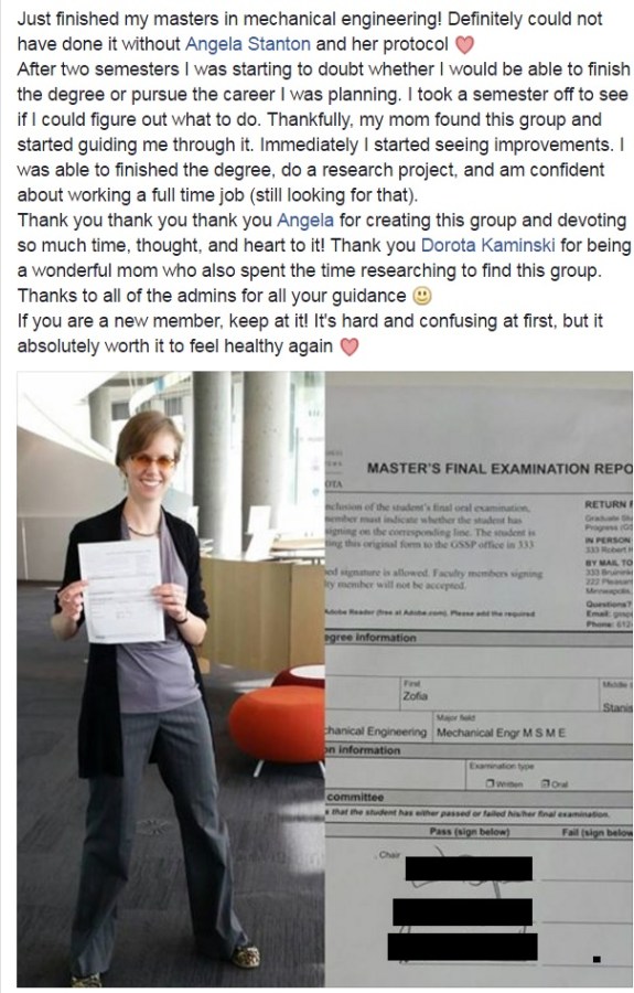 Zofia's masters degree