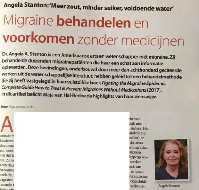 Stanton Migraine Protocol in Dutch Magazine